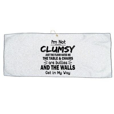 I'm Not Clumsy Funny Sayings Sarcastic Quotes Large Microfiber Waffle Golf Towel