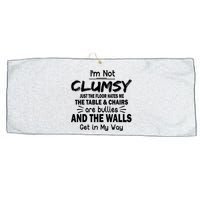 I'm Not Clumsy Funny Sayings Sarcastic Quotes Large Microfiber Waffle Golf Towel