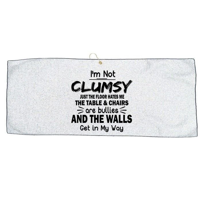I'm Not Clumsy Funny Sayings Sarcastic Quotes Large Microfiber Waffle Golf Towel
