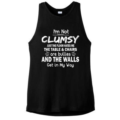 I'm Not Clumsy Funny Sayings Sarcastic Men Women Ladies PosiCharge Tri-Blend Wicking Tank