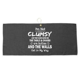 I'm Not Clumsy Funny Sayings Sarcastic Men Women Large Microfiber Waffle Golf Towel