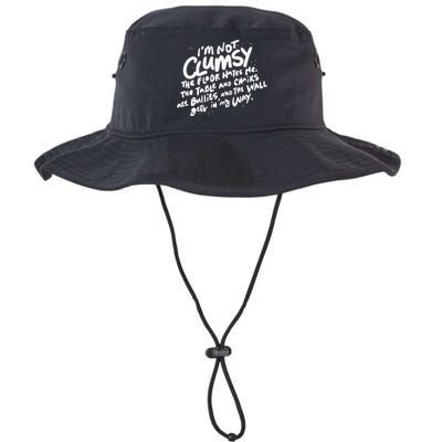 Im Not Clumsy The Floor Hates Me Funny Quote Humor Saying Legacy Cool Fit Booney Bucket Hat