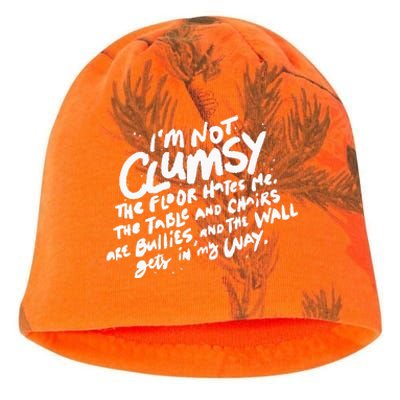 Im Not Clumsy The Floor Hates Me Funny Quote Humor Saying Kati - Camo Knit Beanie