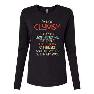 Im Not Clumsy The Floor Hates Me Women Womens Cotton Relaxed Long Sleeve T-Shirt