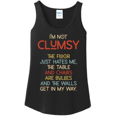 Im Not Clumsy The Floor Hates Me Women Ladies Essential Tank