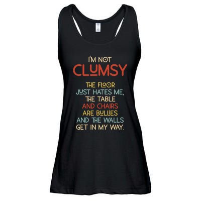 Im Not Clumsy The Floor Hates Me Women Ladies Essential Flowy Tank