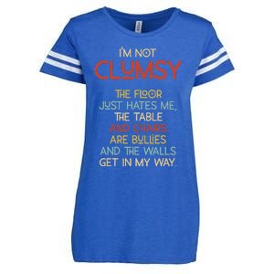 Im Not Clumsy The Floor Hates Me Women Enza Ladies Jersey Football T-Shirt