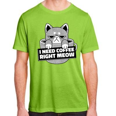 I Need Coffee Right Meow Adult ChromaSoft Performance T-Shirt