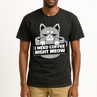I Need Coffee Right Meow Tall T-Shirt
