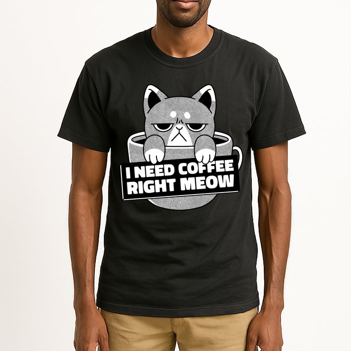 I Need Coffee Right Meow Tall T-Shirt