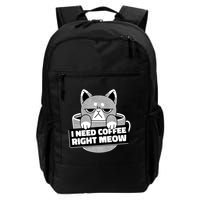 I Need Coffee Right Meow Backpack