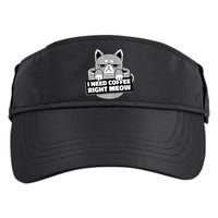 I Need Coffee Right Meow Adult Drive Performance Visor