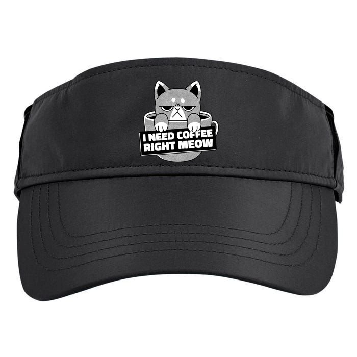 I Need Coffee Right Meow Adult Drive Performance Visor
