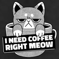 I Need Coffee Right Meow Adult Drive Performance Visor
