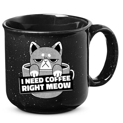 I Need Coffee Right Meow 15oz Campfire Ceramic Mug