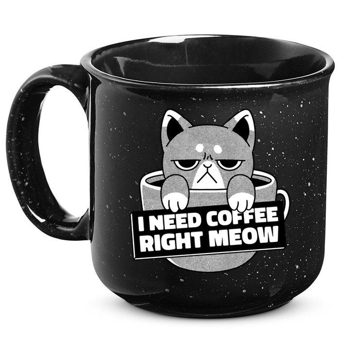 I Need Coffee Right Meow 15oz Campfire Ceramic Mug