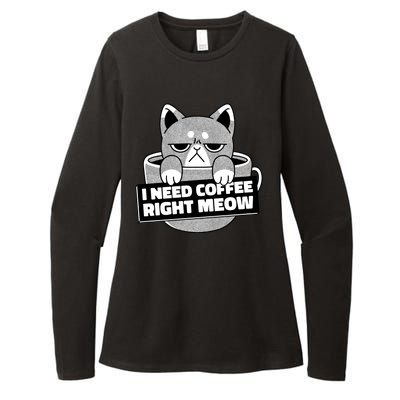 I Need Coffee Right Meow Womens CVC Long Sleeve Shirt