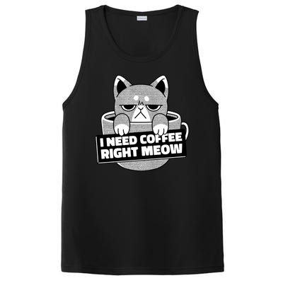 I Need Coffee Right Meow PosiCharge Competitor Tank