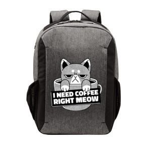 I Need Coffee Right Meow Vector Backpack