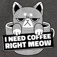 I Need Coffee Right Meow Vector Backpack