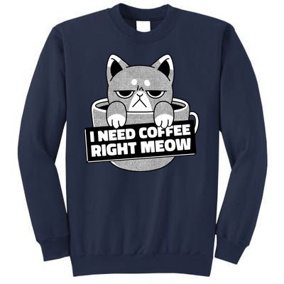 I Need Coffee Right Meow Sweatshirt