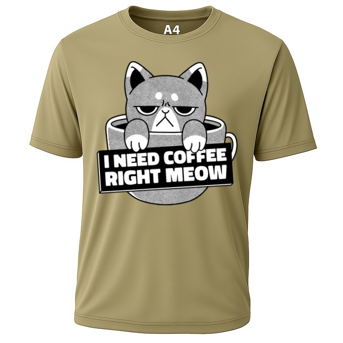 I Need Coffee Right Meow Performance Shirt