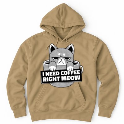 I Need Coffee Right Meow Hoodie