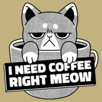 I Need Coffee Right Meow Long Sleeve Shirt