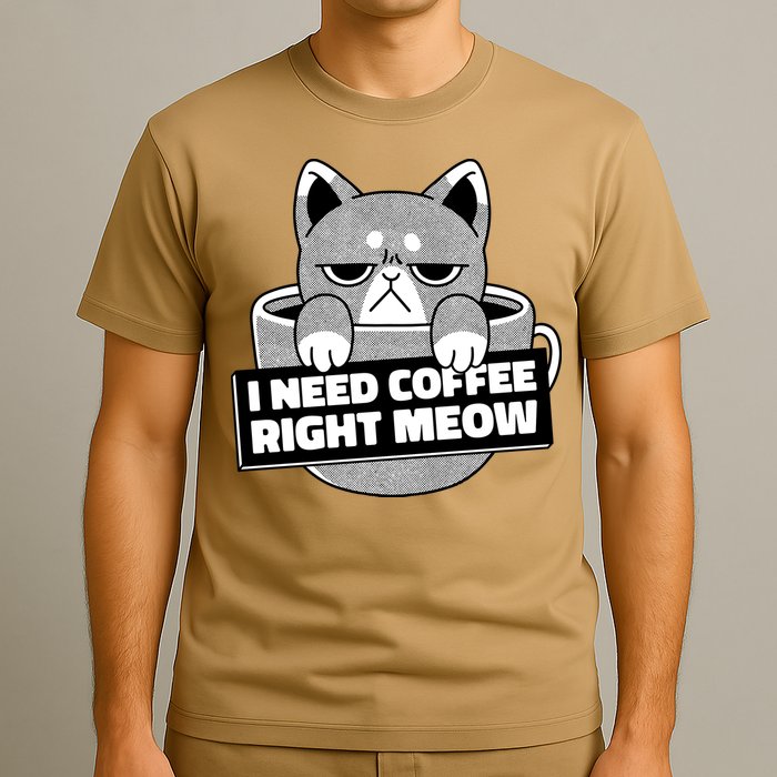 I Need Coffee Right Meow T-Shirt