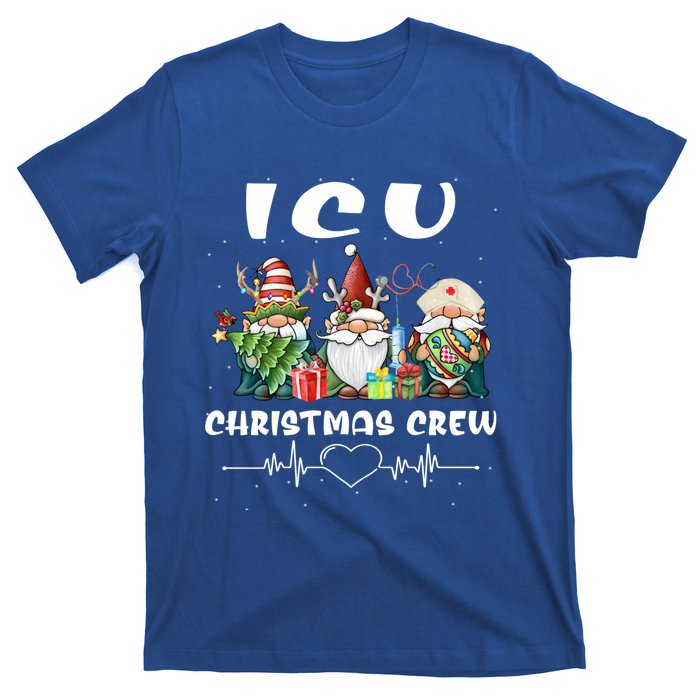 Icu Nurse Christmas Crew Cute Gnomes Christmas Nurse Scrubs Cute Gift T-Shirt