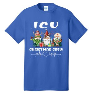 Icu Nurse Christmas Crew Cute Gnomes Christmas Nurse Scrubs Cute Gift Tall T-Shirt