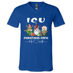 Icu Nurse Christmas Crew Cute Gnomes Christmas Nurse Scrubs Cute Gift V-Neck T-Shirt