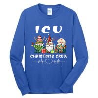 Icu Nurse Christmas Crew Cute Gnomes Christmas Nurse Scrubs Cute Gift Tall Long Sleeve T-Shirt