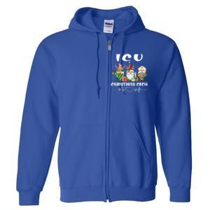 Icu Nurse Christmas Crew Cute Gnomes Christmas Nurse Scrubs Cute Gift Full Zip Hoodie