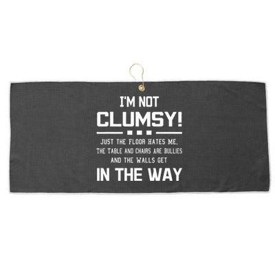 Im Not Clumsy Sarcastic Women Funny Saying Large Microfiber Waffle Golf Towel