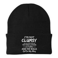 Im Not Clumsy Get In My Way Sarcastic Funny Knit Cap Winter Beanie