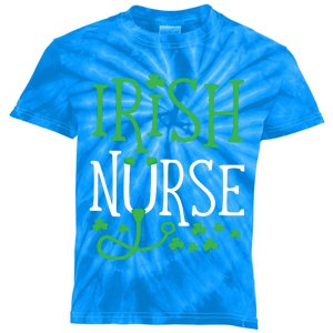 Irish Nurse Cute St Patrick's Day Shamrock Gift Kids Tie-Dye T-Shirt