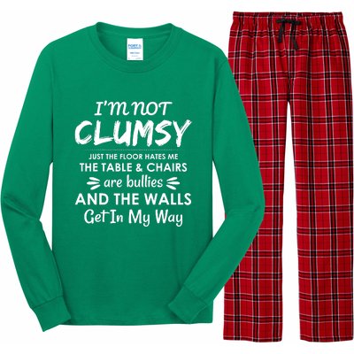 I'm Not Clumsy Funny Sayings Sarcastic Men Women Long Sleeve Pajama Set