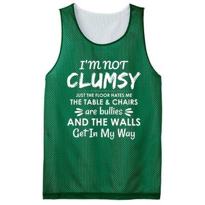 I'm Not Clumsy Funny Sayings Sarcastic Men Women Mesh Reversible Basketball Jersey Tank