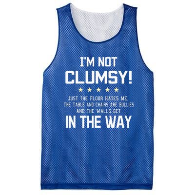 Im Not Clumsy Funny Sayings Sarcastic Mesh Reversible Basketball Jersey Tank