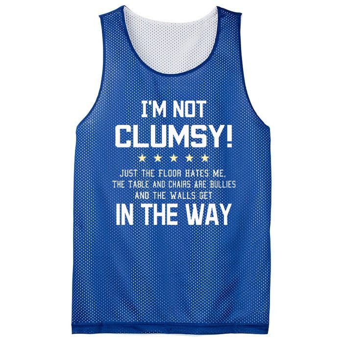 Im Not Clumsy Funny Sayings Sarcastic Mesh Reversible Basketball Jersey Tank