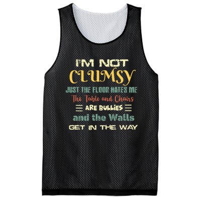 Im Not Clumsy Funny Sayings Sarcastic Mesh Reversible Basketball Jersey Tank