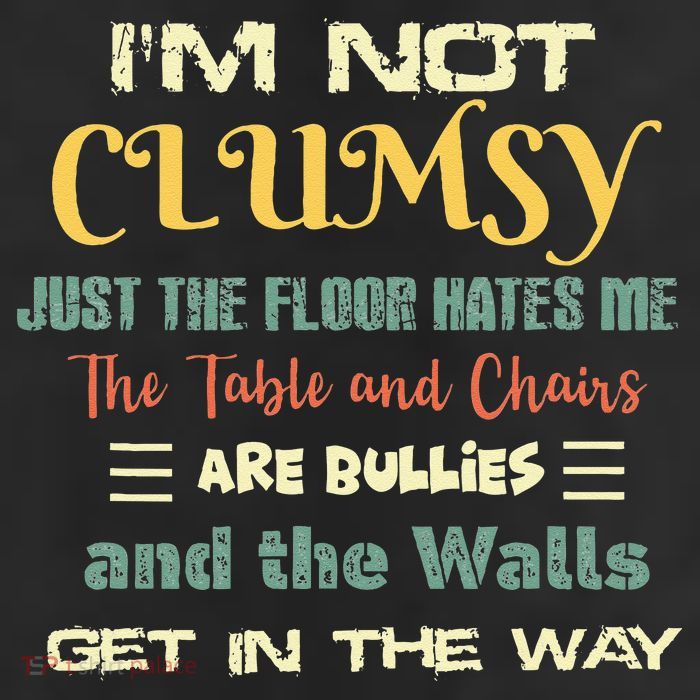 Im Not Clumsy Funny Sayings Sarcastic 25L Jumbo Tote