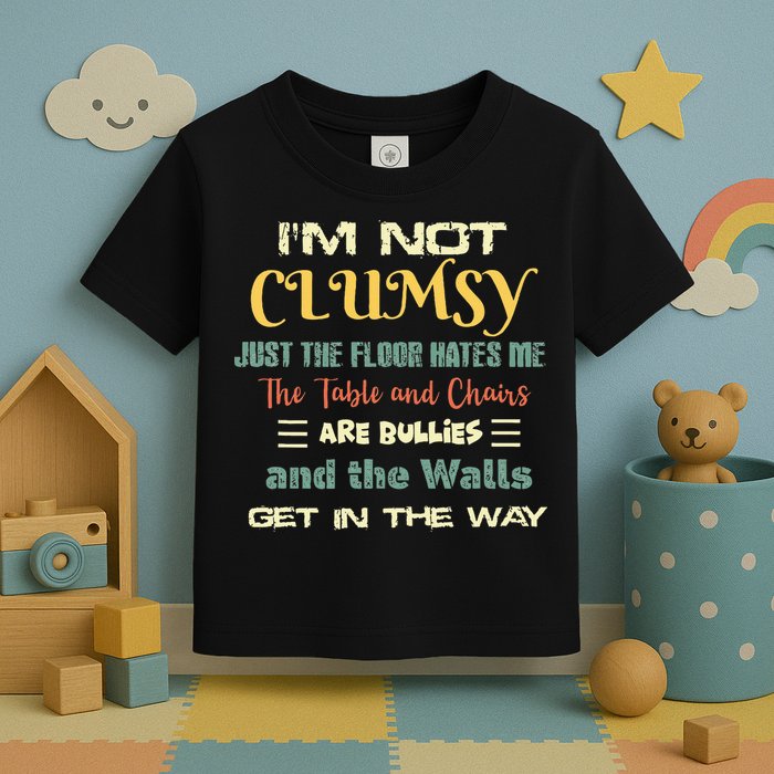 Im Not Clumsy Funny Sayings Sarcastic Toddler T-Shirt