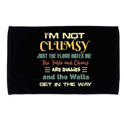 Im Not Clumsy Funny Sayings Sarcastic Microfiber Hand Towel