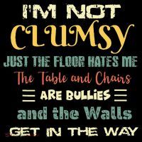 Im Not Clumsy Funny Sayings Sarcastic Short Acrylic Beanie