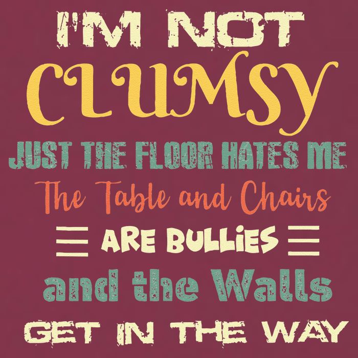 Im Not Clumsy Funny Sayings Sarcastic 16oz Travel Tumbler