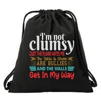 Im Not Clumsy Sarcastic Funny Saying Drawstring Bag