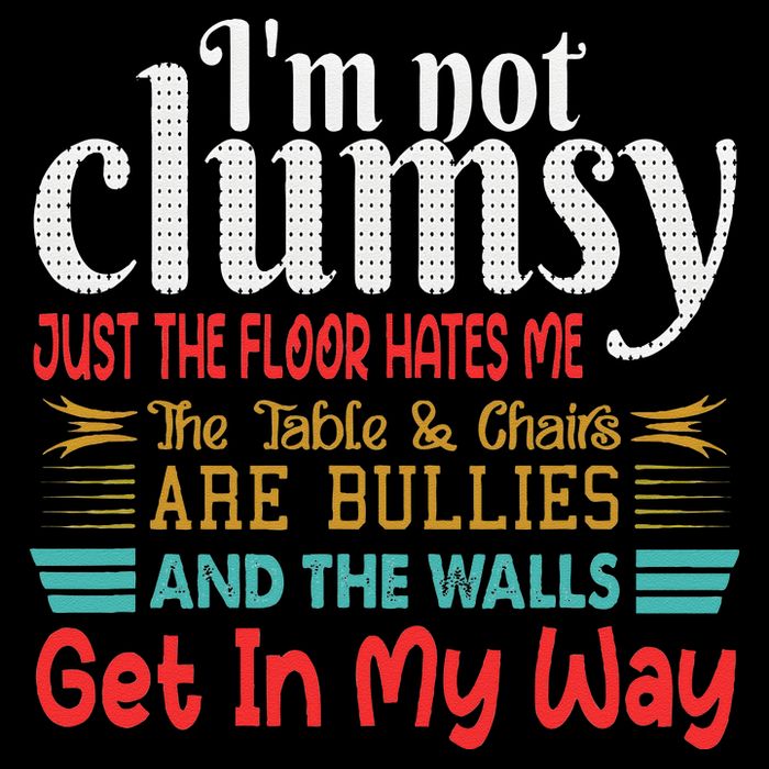 Im Not Clumsy Sarcastic Funny Saying Drawstring Bag
