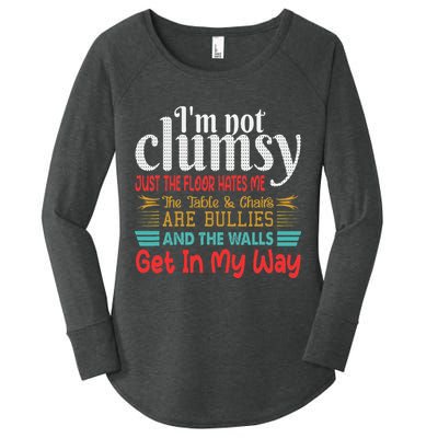 Im Not Clumsy Sarcastic Funny Saying Women's Perfect Tri Tunic Long Sleeve Shirt